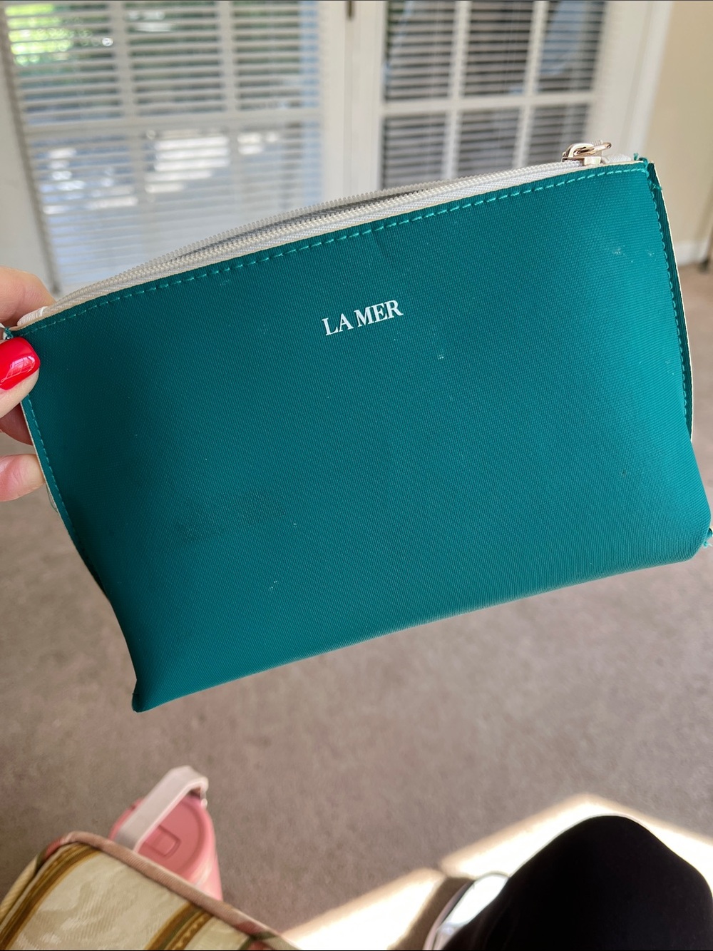 LaMer cosmetic bag